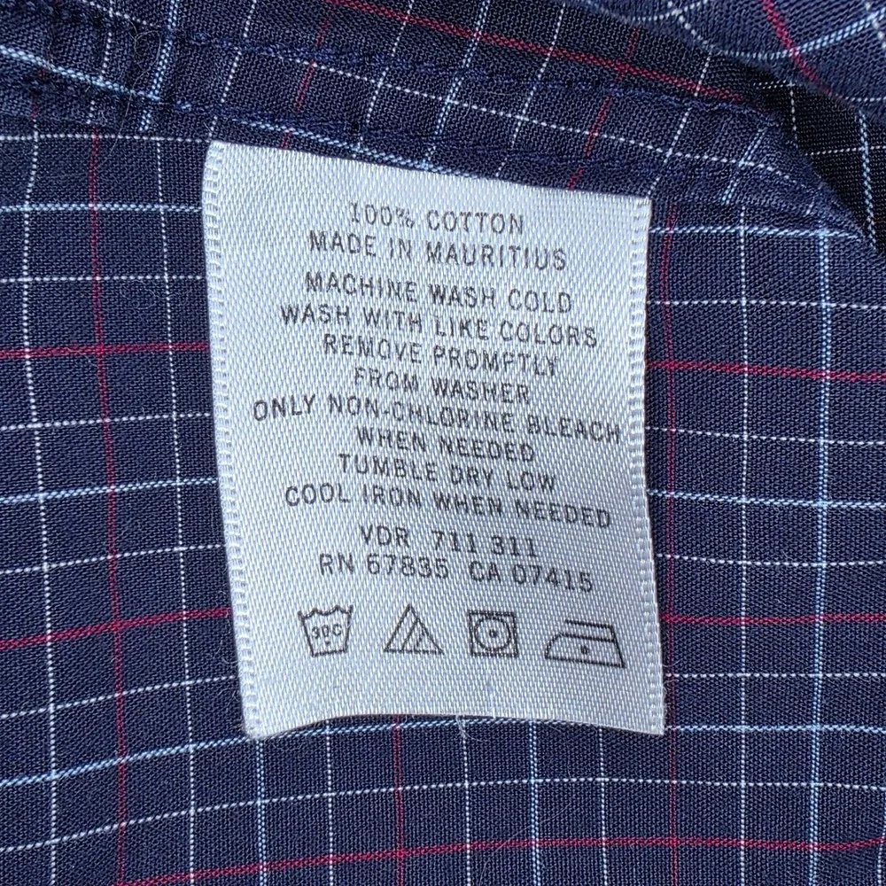 Nautica Button Down Shirt Men's 3XLT Blue Plaid Wrinkle Resistant MR1351